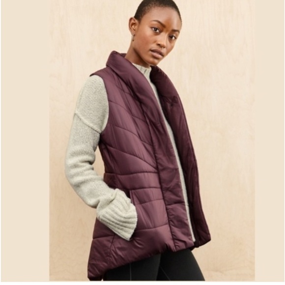 Smart wool smart loft wool burgundy puffer vest size small - Picture 5 of 16